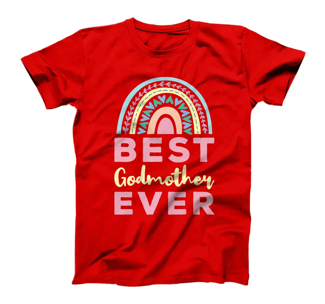Best Godmother Ever Cute Rainbow Premium T-Shirt