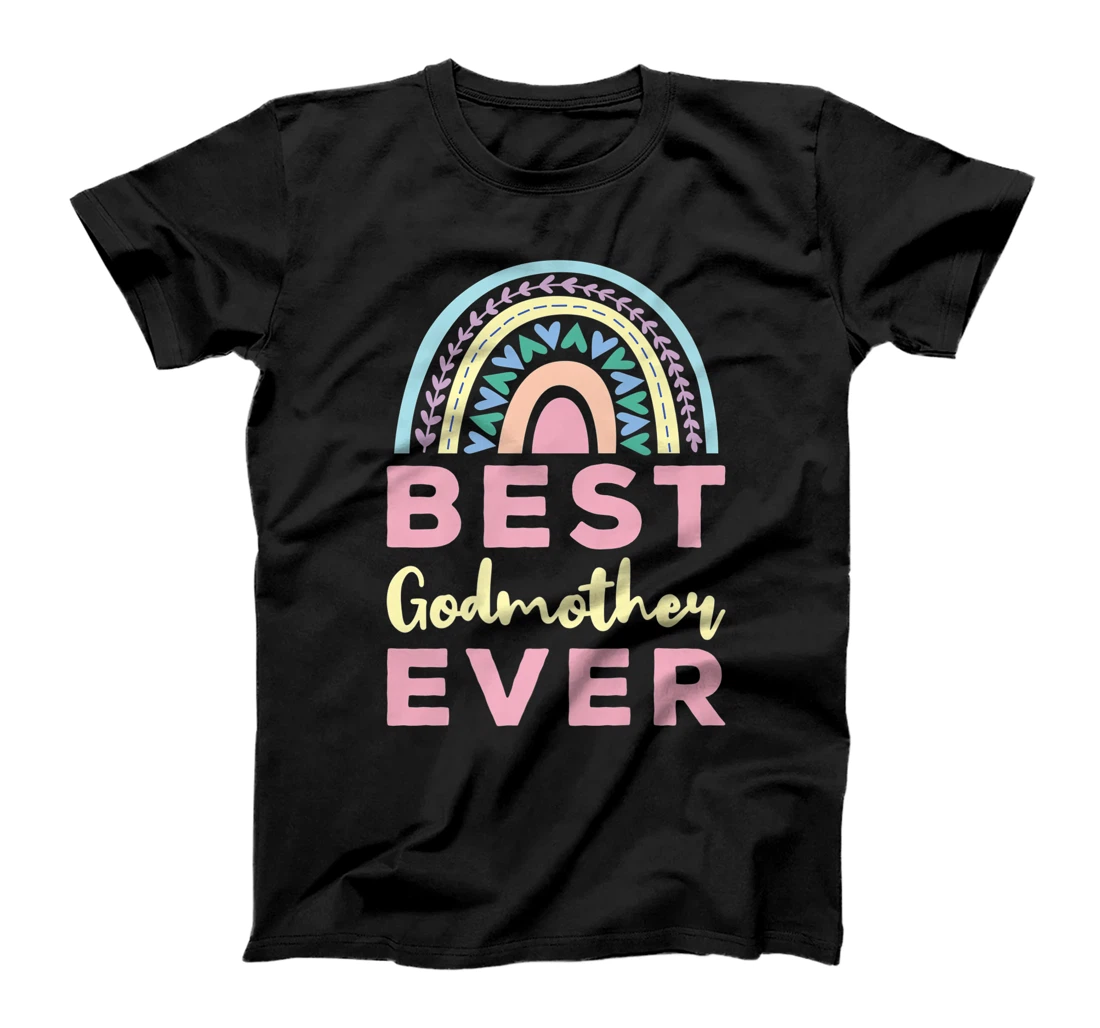 Best Godmother Ever Cute Rainbow Premium T-Shirt
