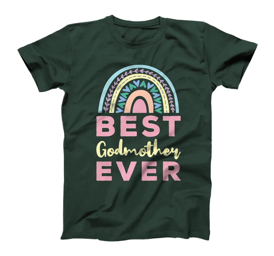 Best Godmother Ever Cute Rainbow Premium T-Shirt