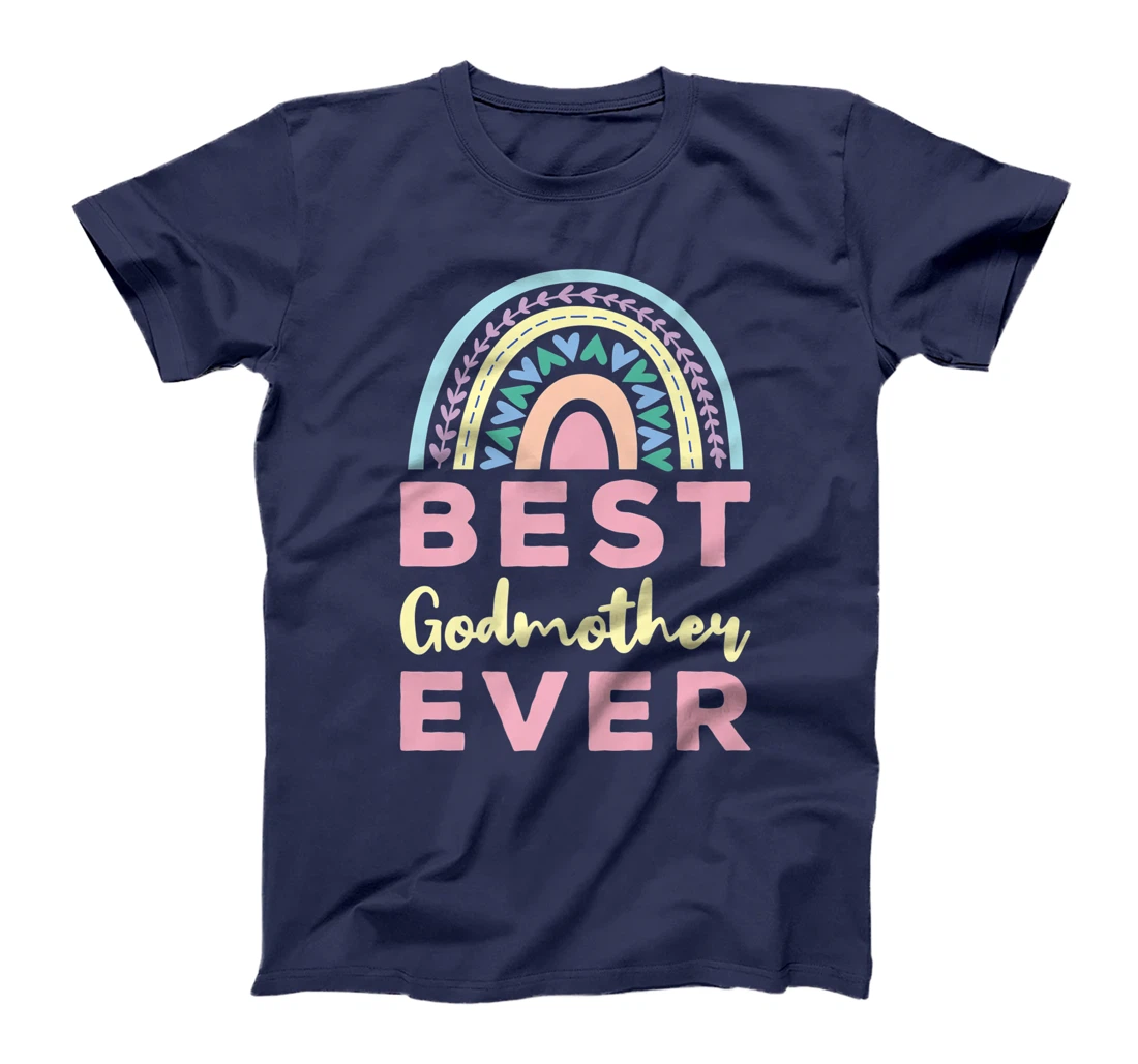 Best Godmother Ever Cute Rainbow Premium T-Shirt