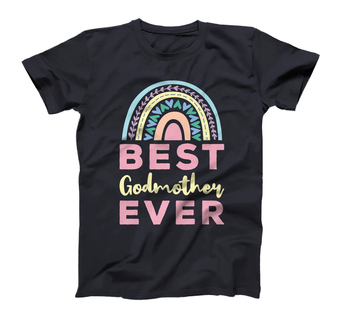 Best Godmother Ever Cute Rainbow Premium T-Shirt