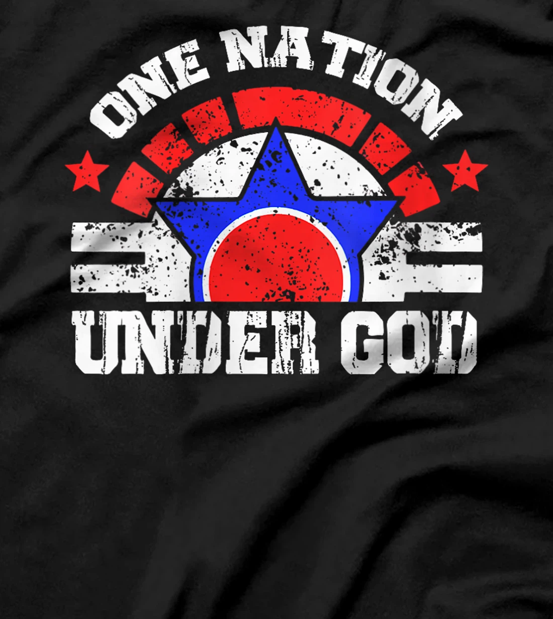 Womens American Christian Pride One Nation Under God 4th Of July T-Shirt