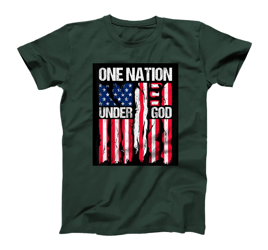 American Christian Pride One Nation Under God 4th Of July T-Shirt