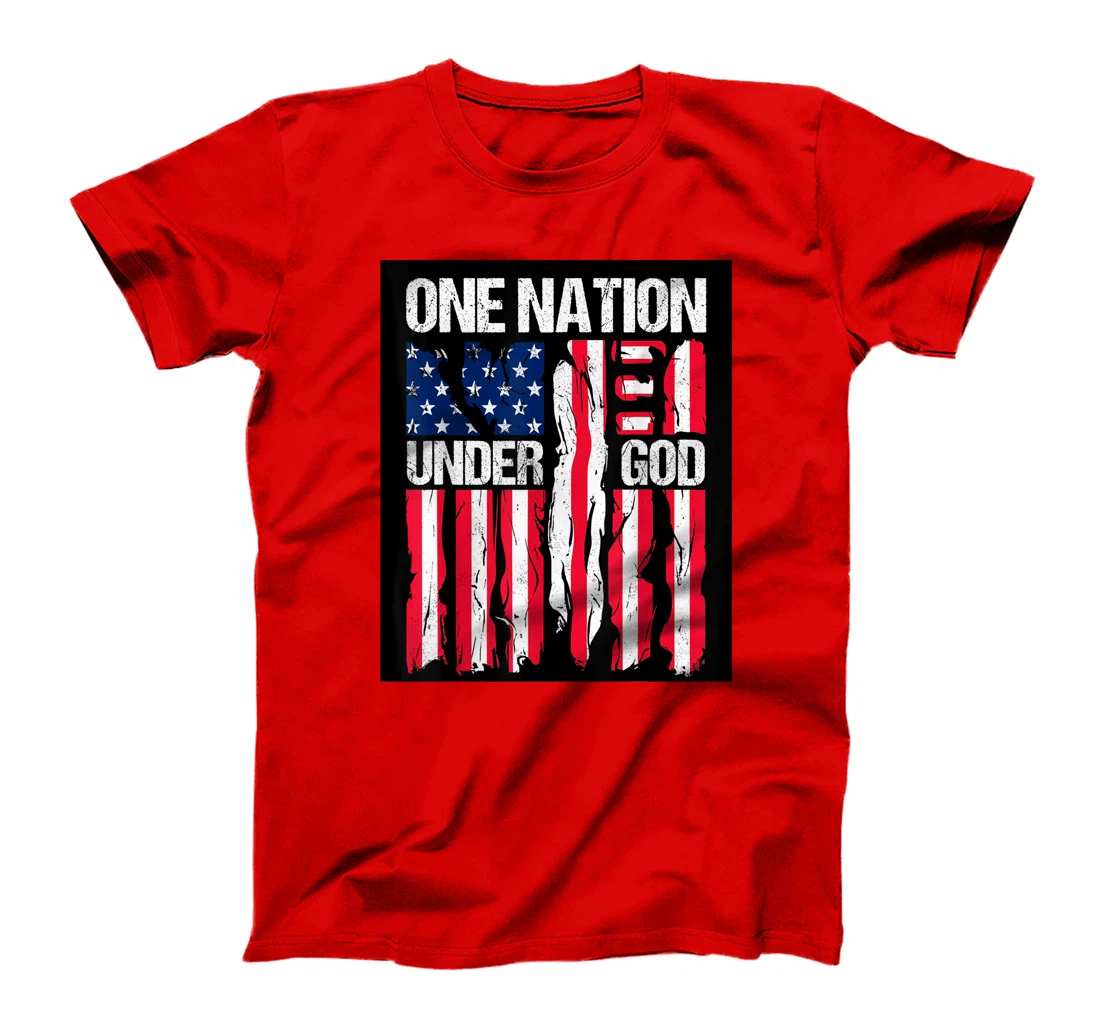 American Christian Pride One Nation Under God 4th Of July T-Shirt
