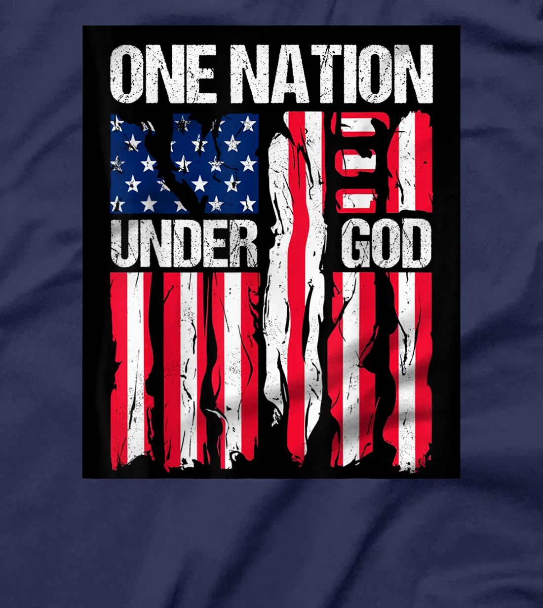 American Christian Pride One Nation Under God 4th Of July T-Shirt
