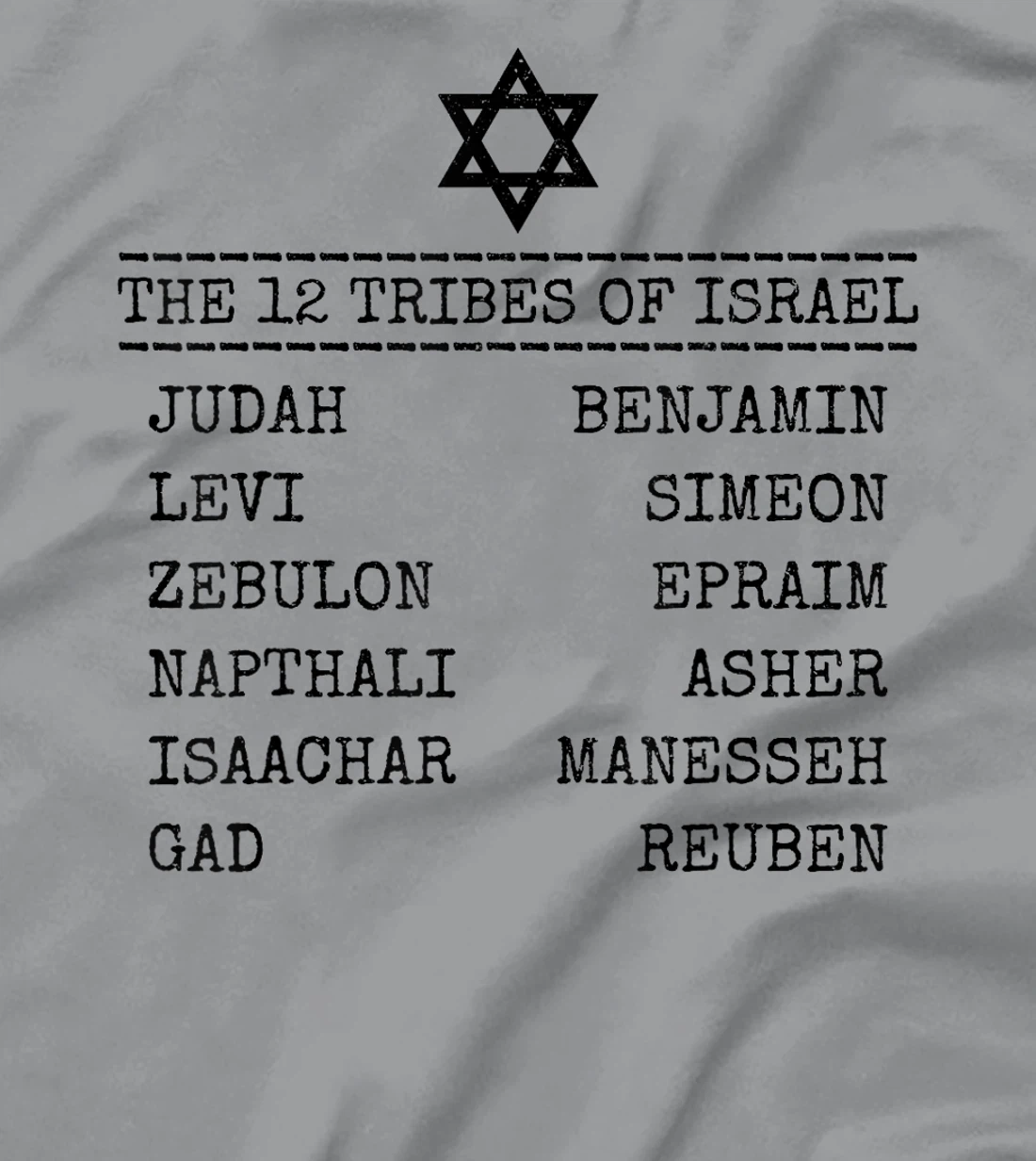 Hebrew Israelite 12 Tribes Of Israel Jew Jewish T-Shirt