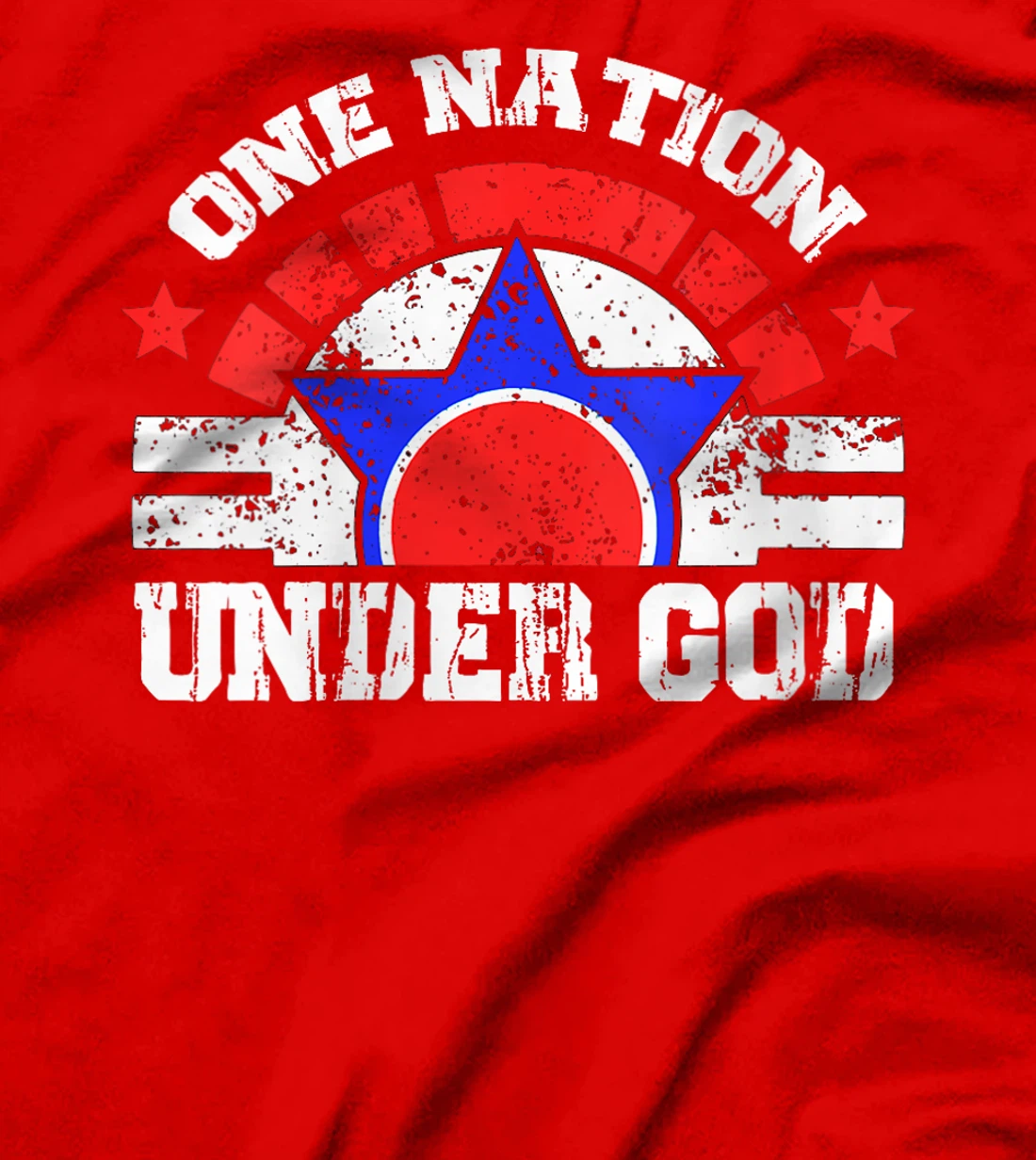 Womens American Christian Pride One Nation Under God 4th Of July T-Shirt