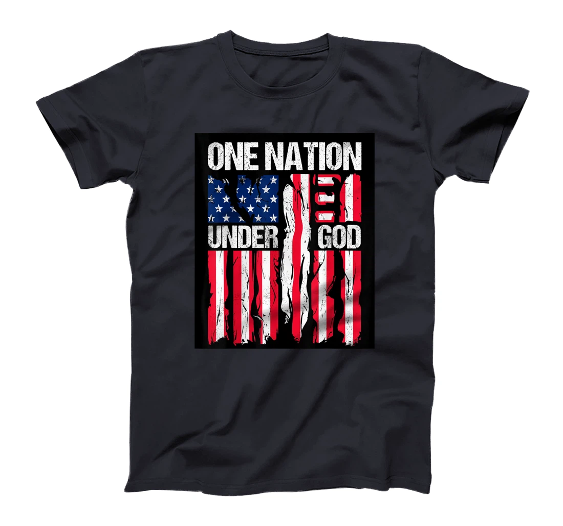 American Christian Pride One Nation Under God 4th Of July T-Shirt