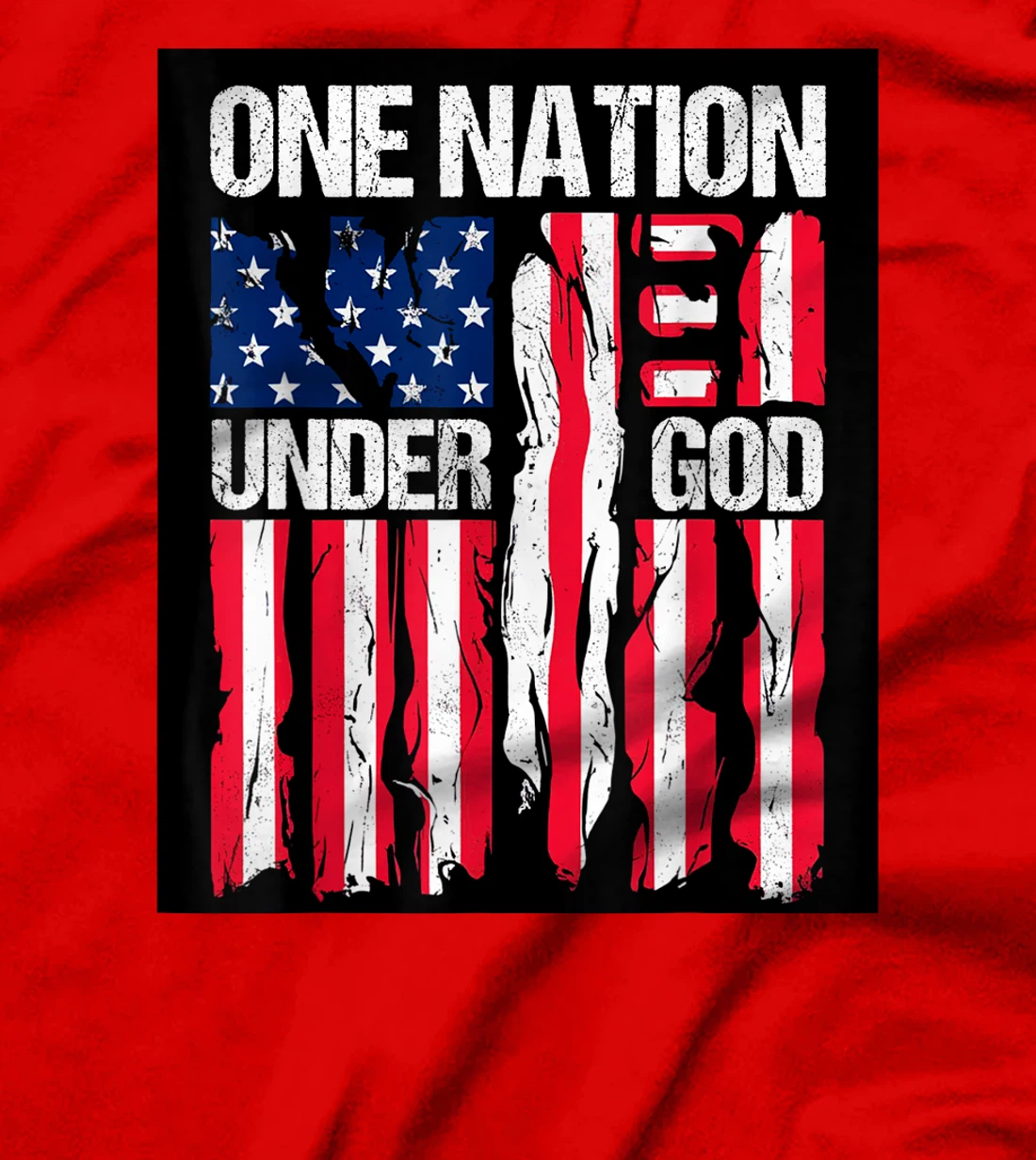 American Christian Pride One Nation Under God 4th Of July T-Shirt