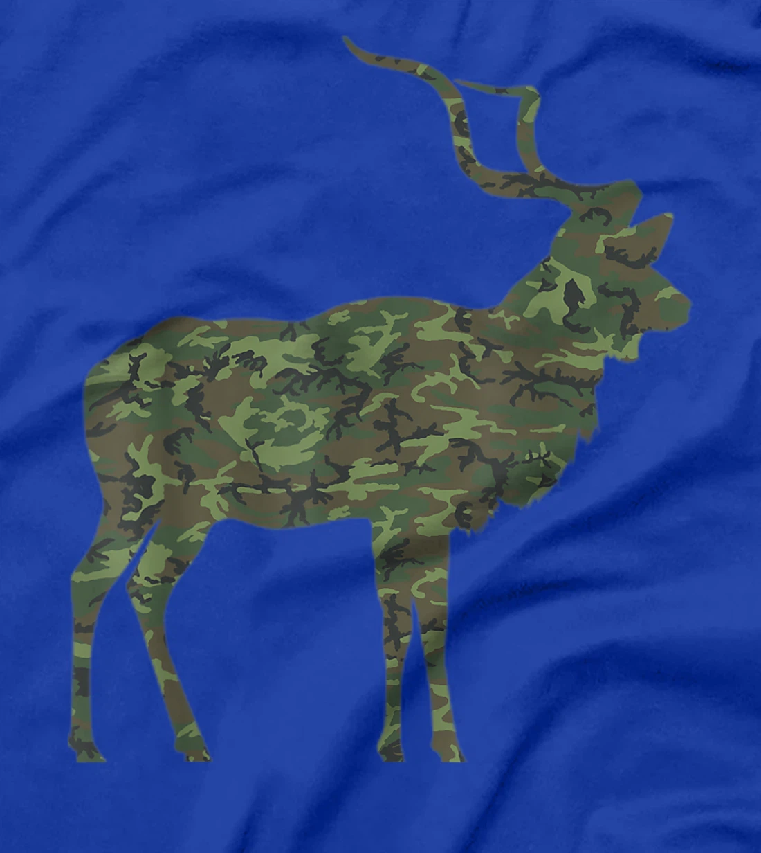 Military Kudu Camo Print US Antelope Buck Veteran Men Gift T-Shirt