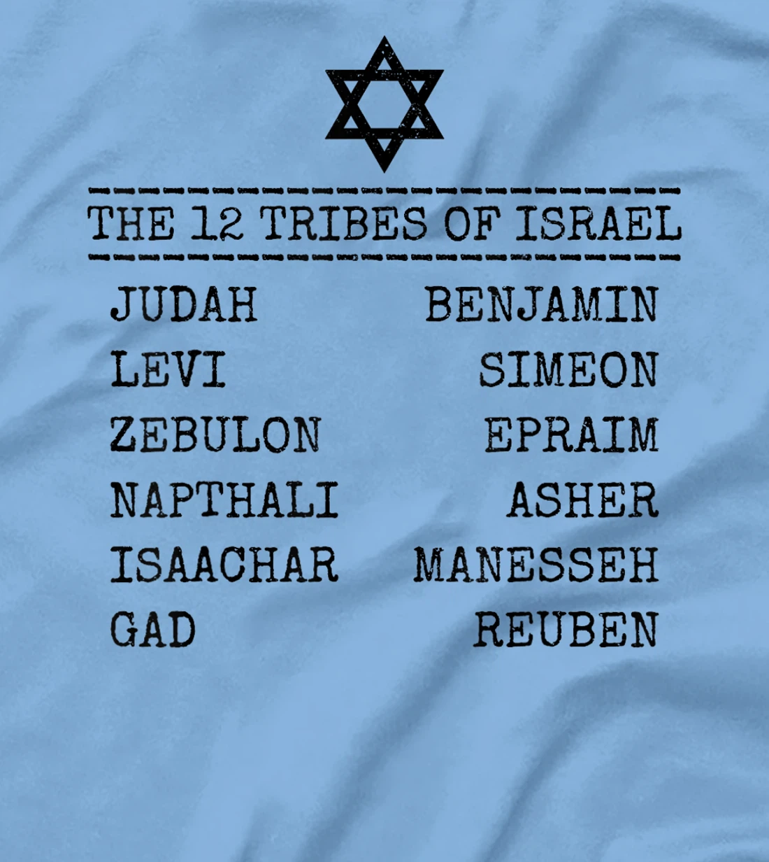 Hebrew Israelite 12 Tribes Of Israel Jew Jewish T-Shirt