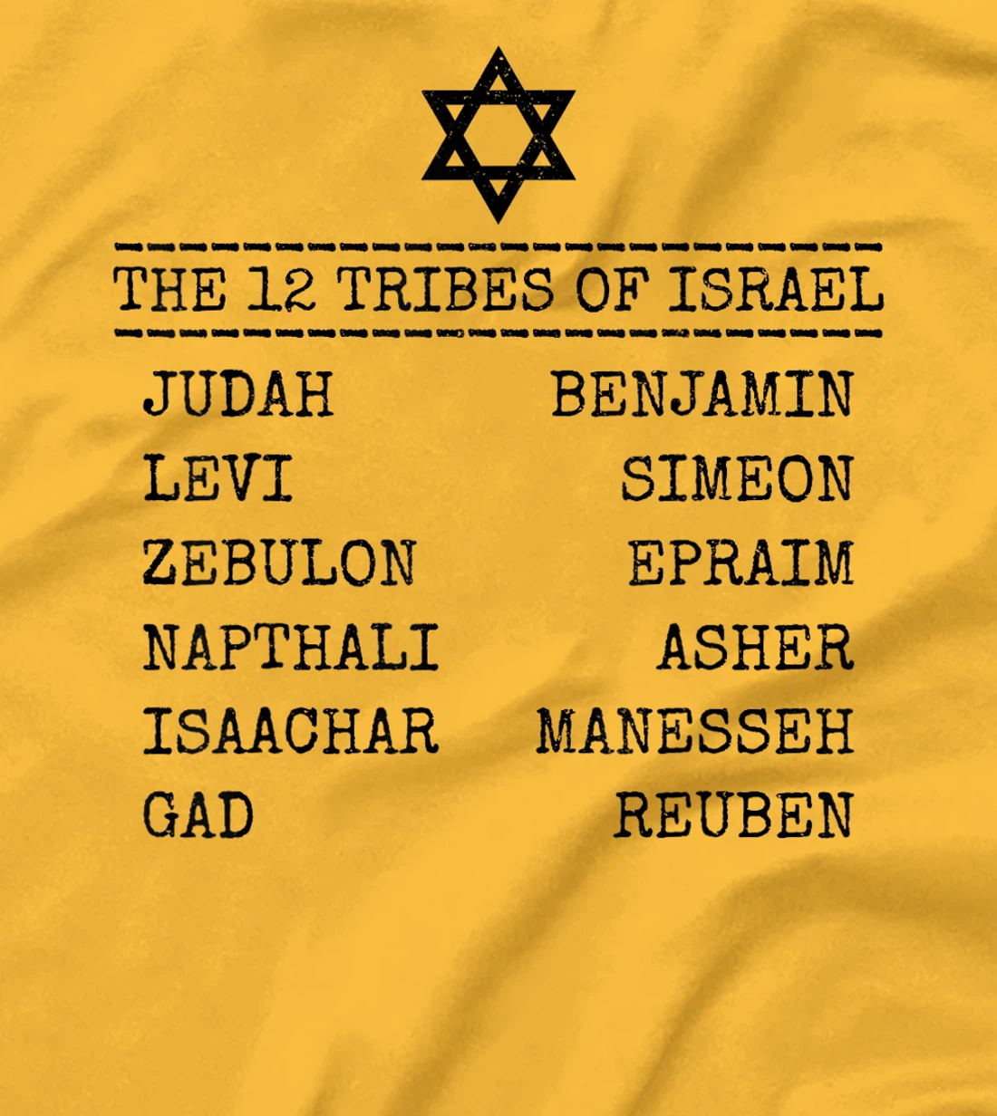 Hebrew Israelite 12 Tribes Of Israel Jew Jewish T-Shirt