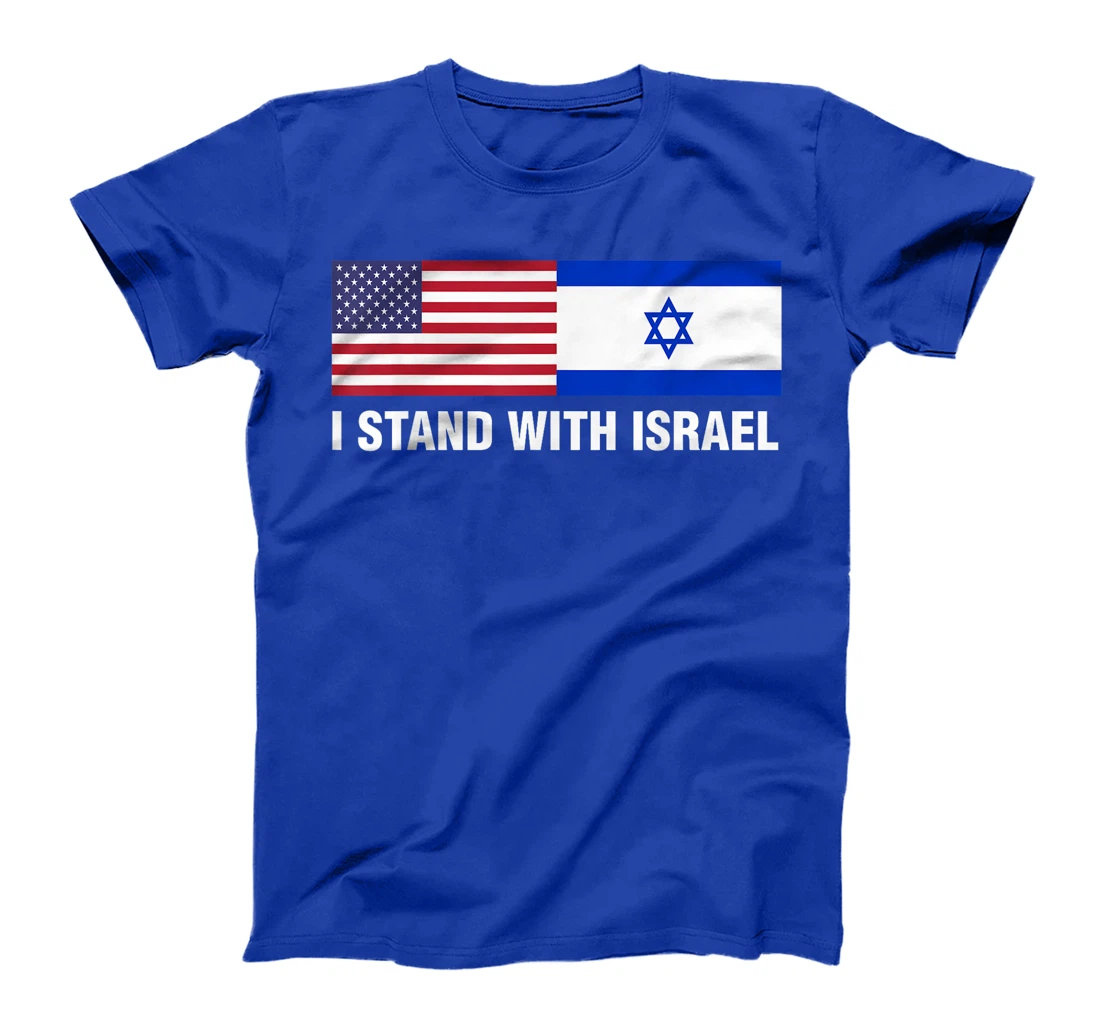 I Stand With Israel American Flag T-Shirt
