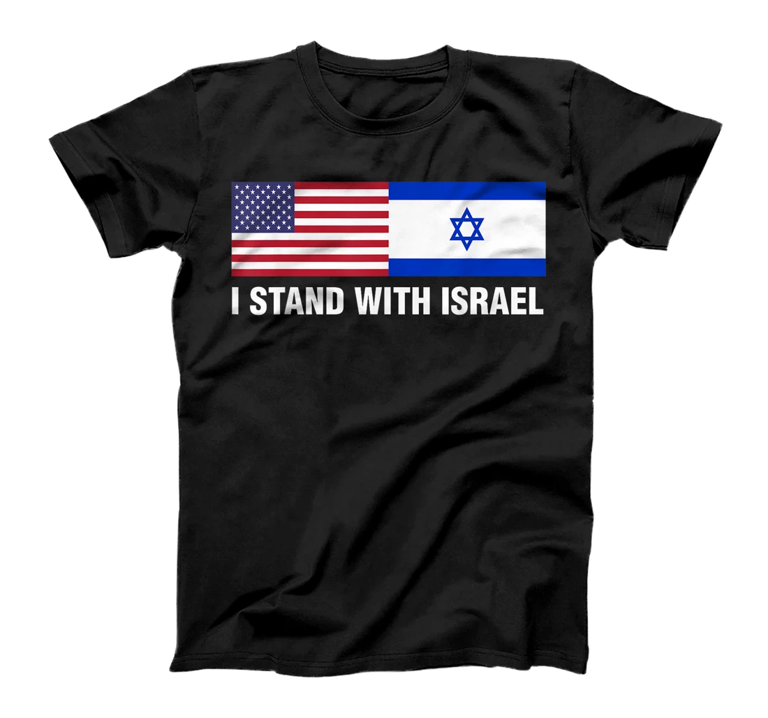 I Stand With Israel American Flag T-Shirt