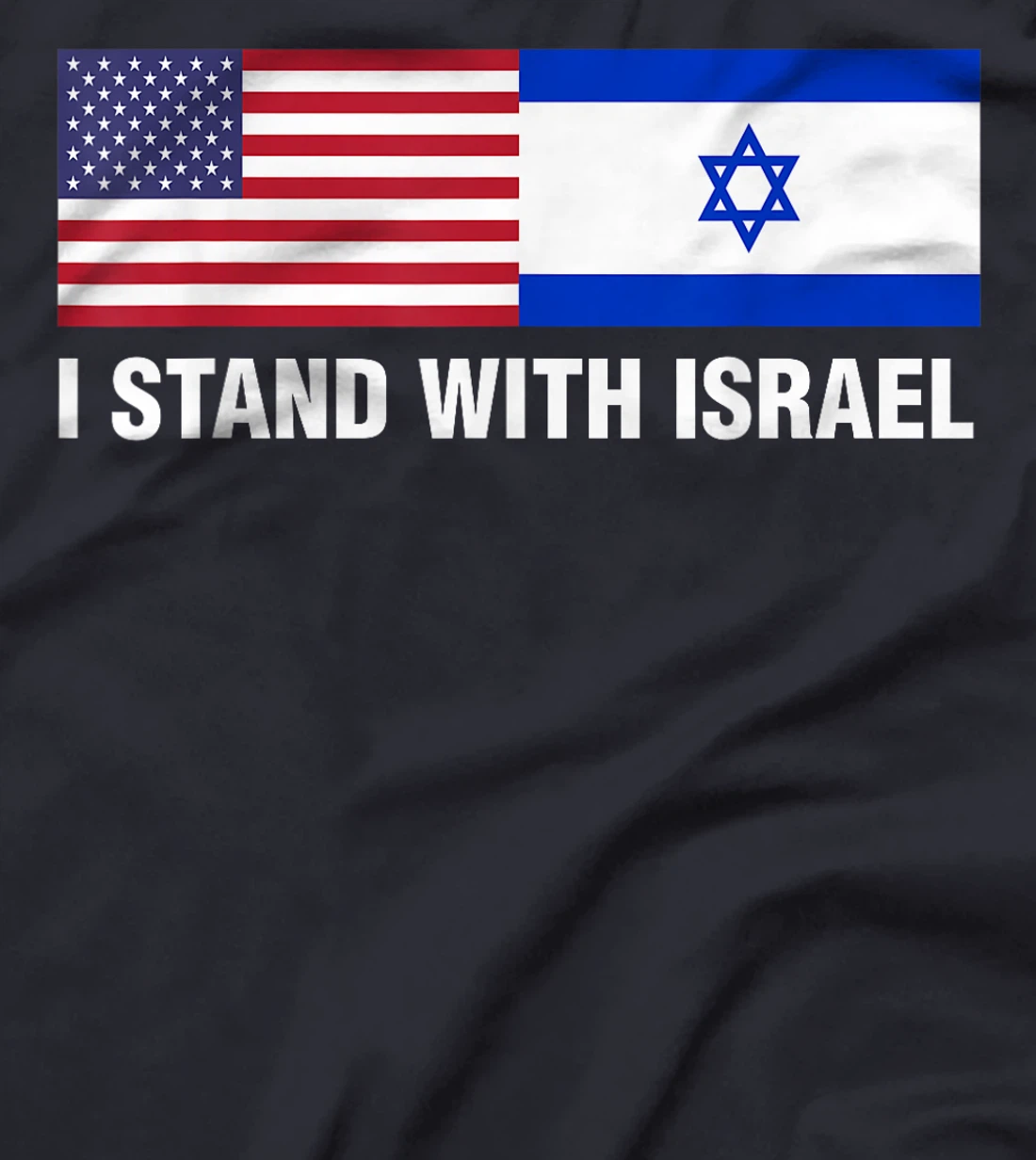I Stand With Israel American Flag T-Shirt