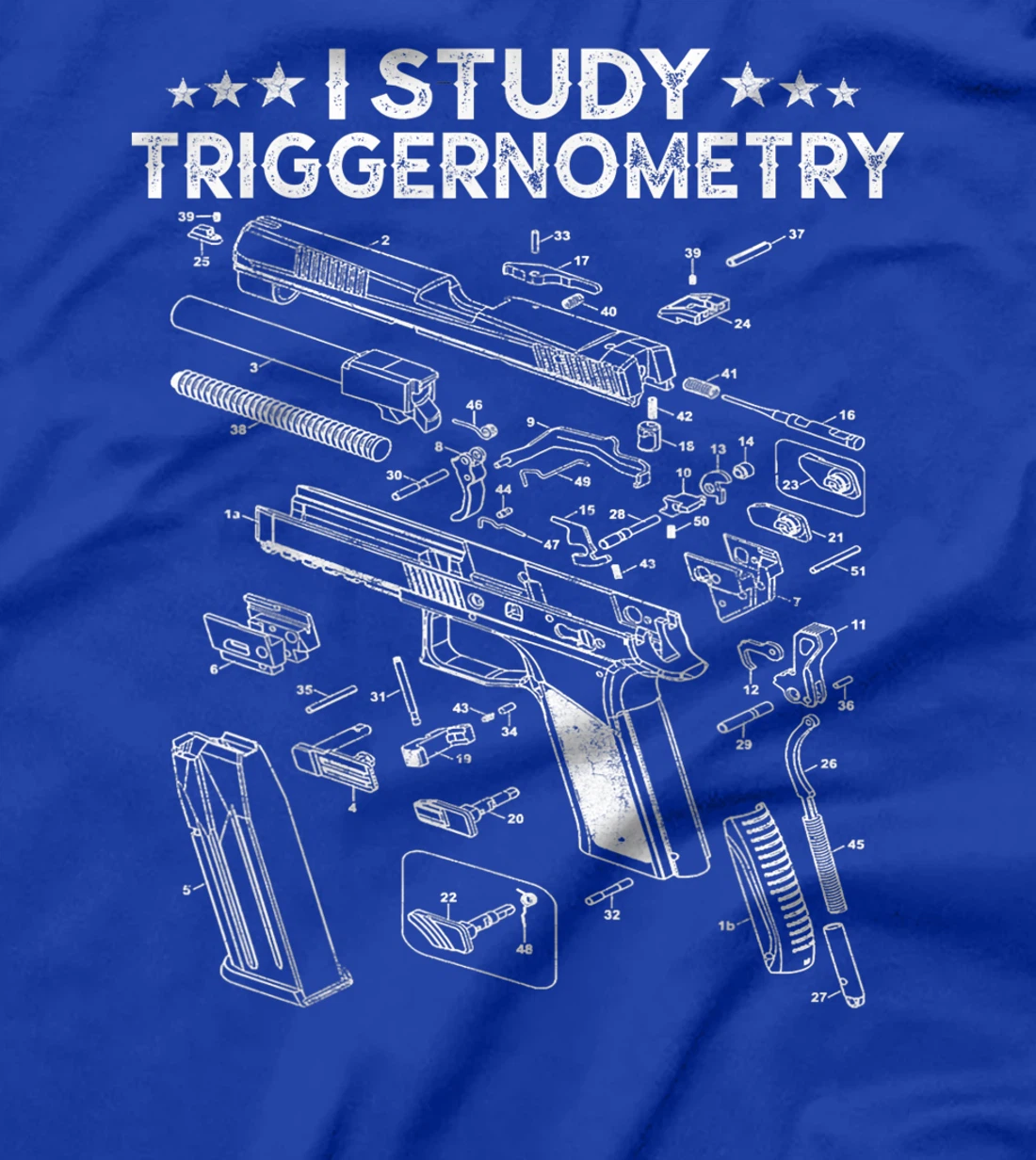 I Study Triggernometry Gun On Back T-shirt Veteran Christmas T-Shirt