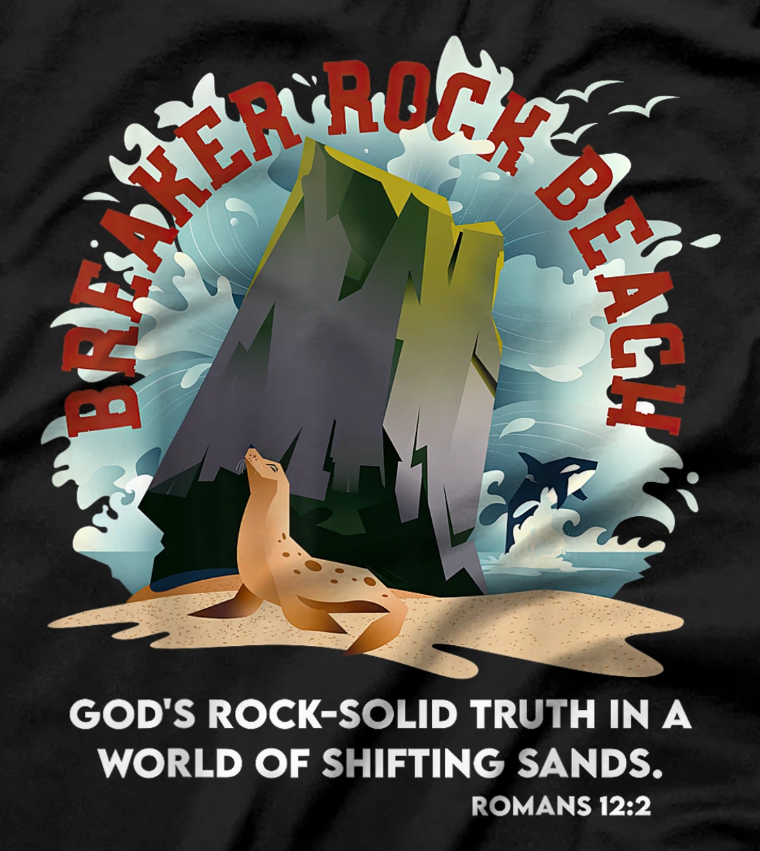 Breaker Rock Beach Gods Rock Solid Truth In A World VBS 2024 T-Shirt
