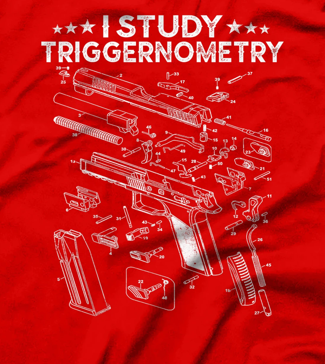 I Study Triggernometry Gun On Back T-shirt Veteran Christmas T-Shirt