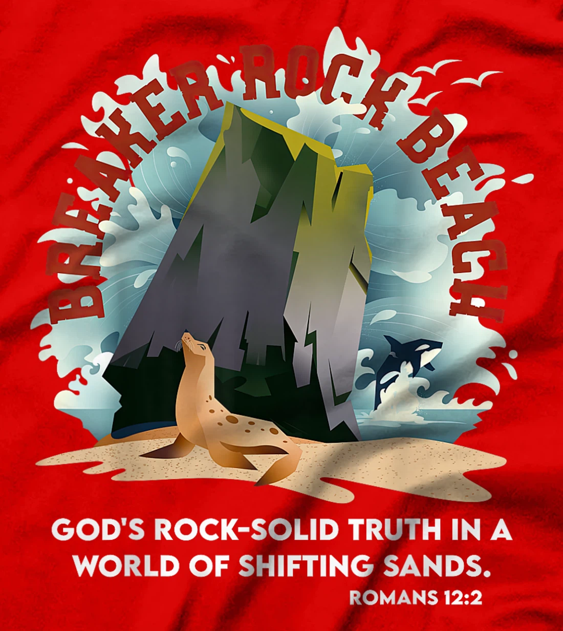 Breaker Rock Beach Gods Rock Solid Truth In A World VBS 2024 T-Shirt