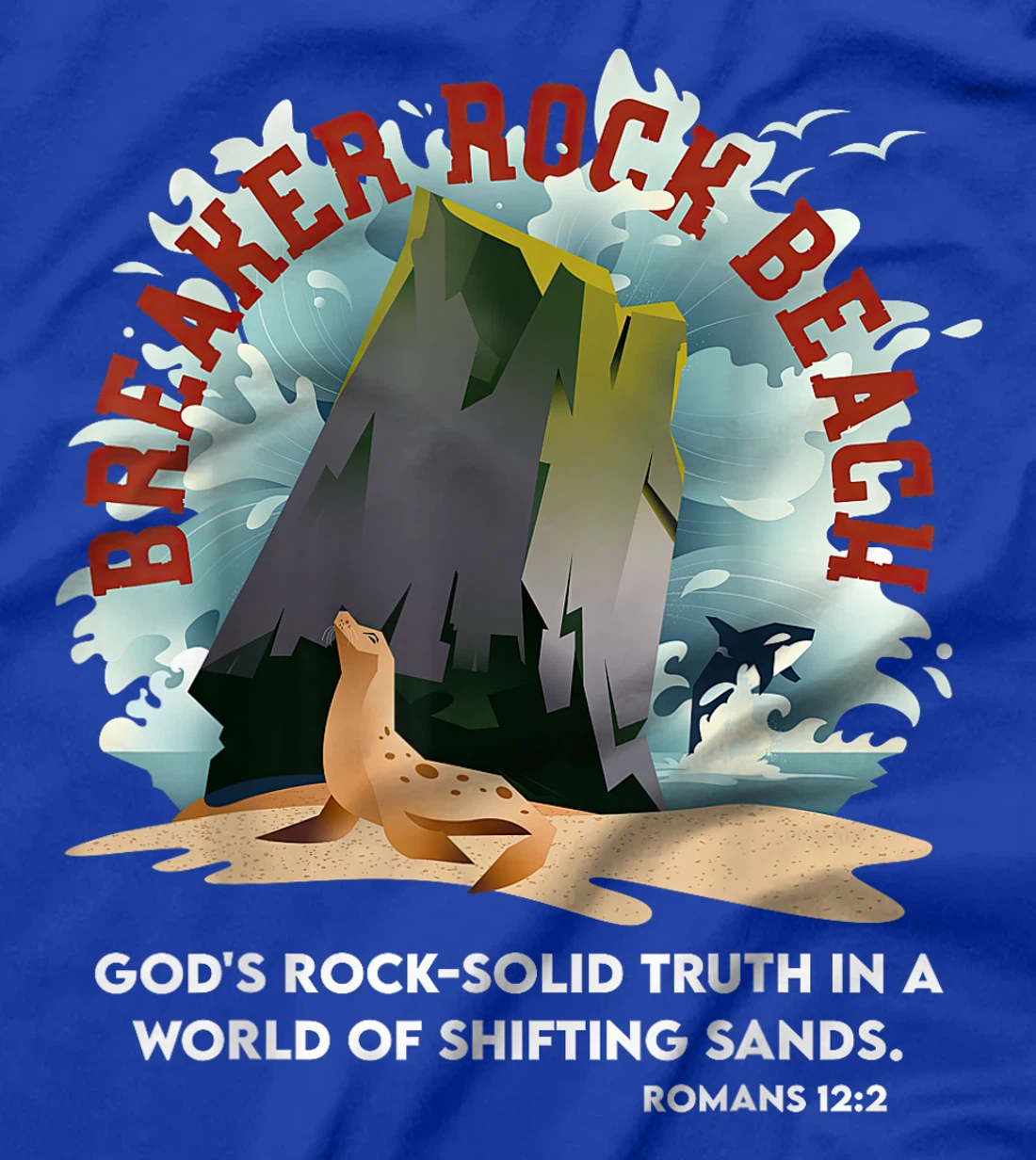 Breaker Rock Beach Gods Rock Solid Truth In A World VBS 2024 T-Shirt