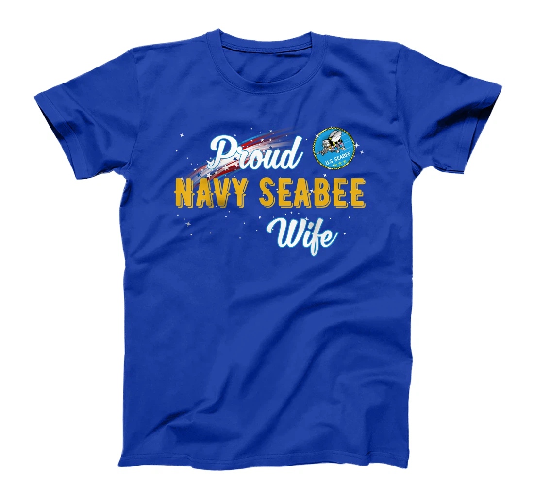 Proud U.s Navy Seabee Wife Veteran Day Gift T-Shirt
