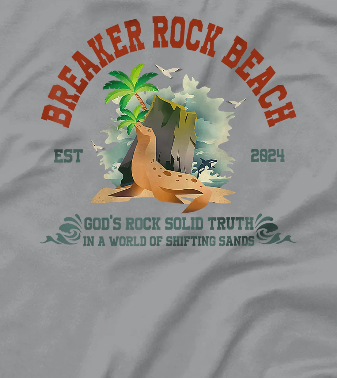 Breaker Rock Beach VBS 2024 Christian God's Rock Solid Truth Premium T-Shirt