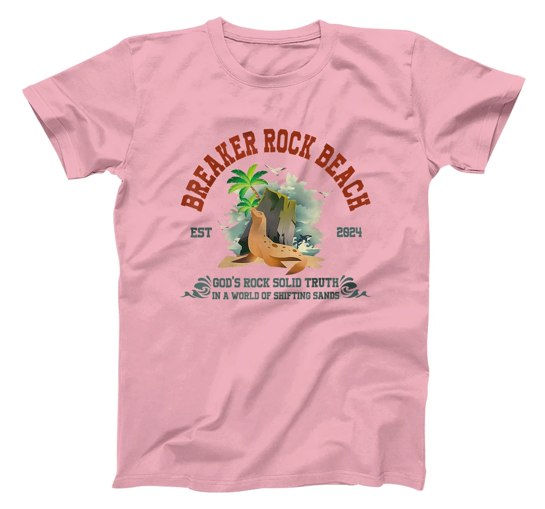 Womens Breaker Rock Beach VBS 2024 Christian God's Rock Solid Truth T-Shirt