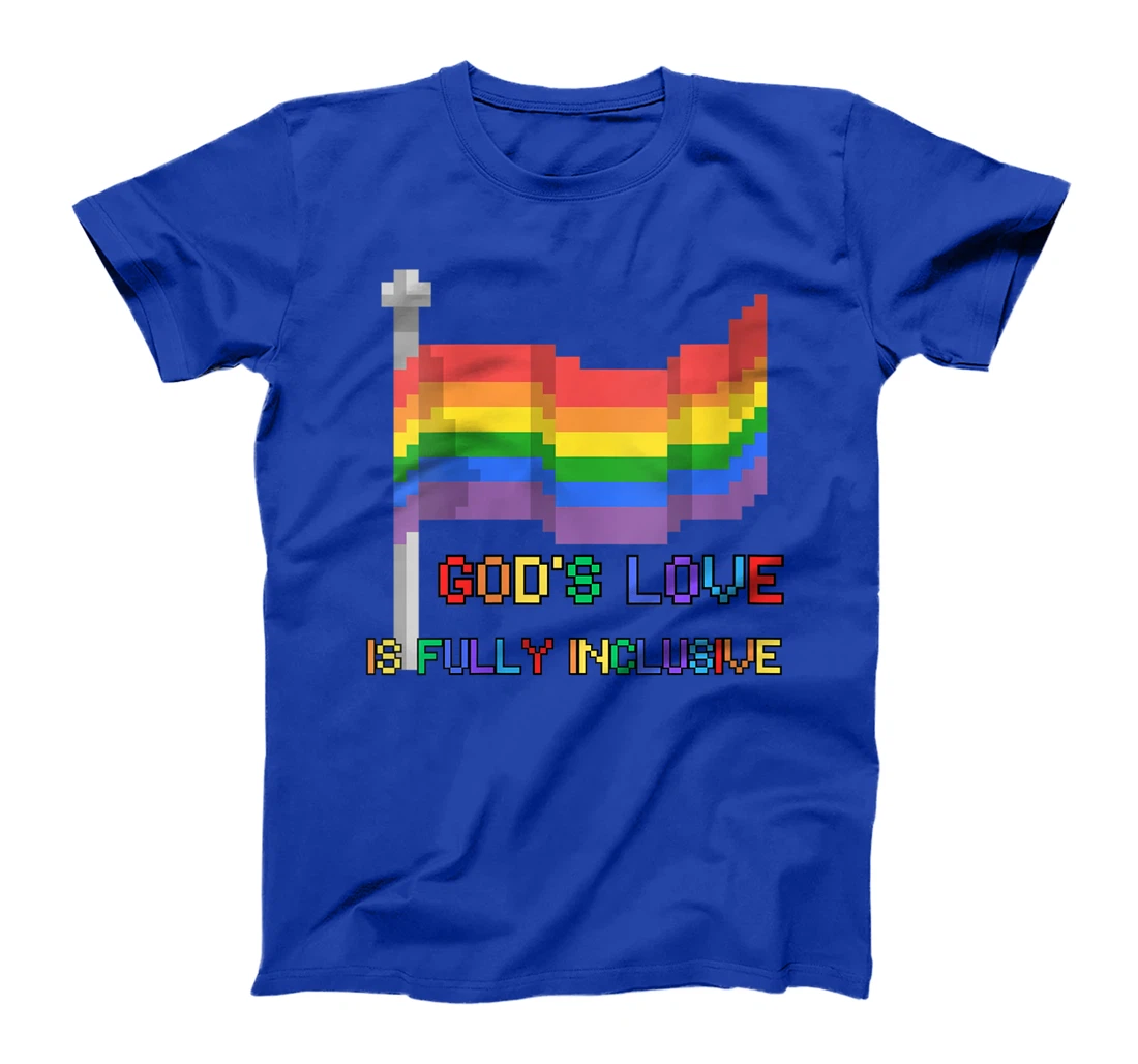 Womens God's Love Fully Inclusive Ally LGBTQ Rainbow Pride Gay Gift T-Shirt