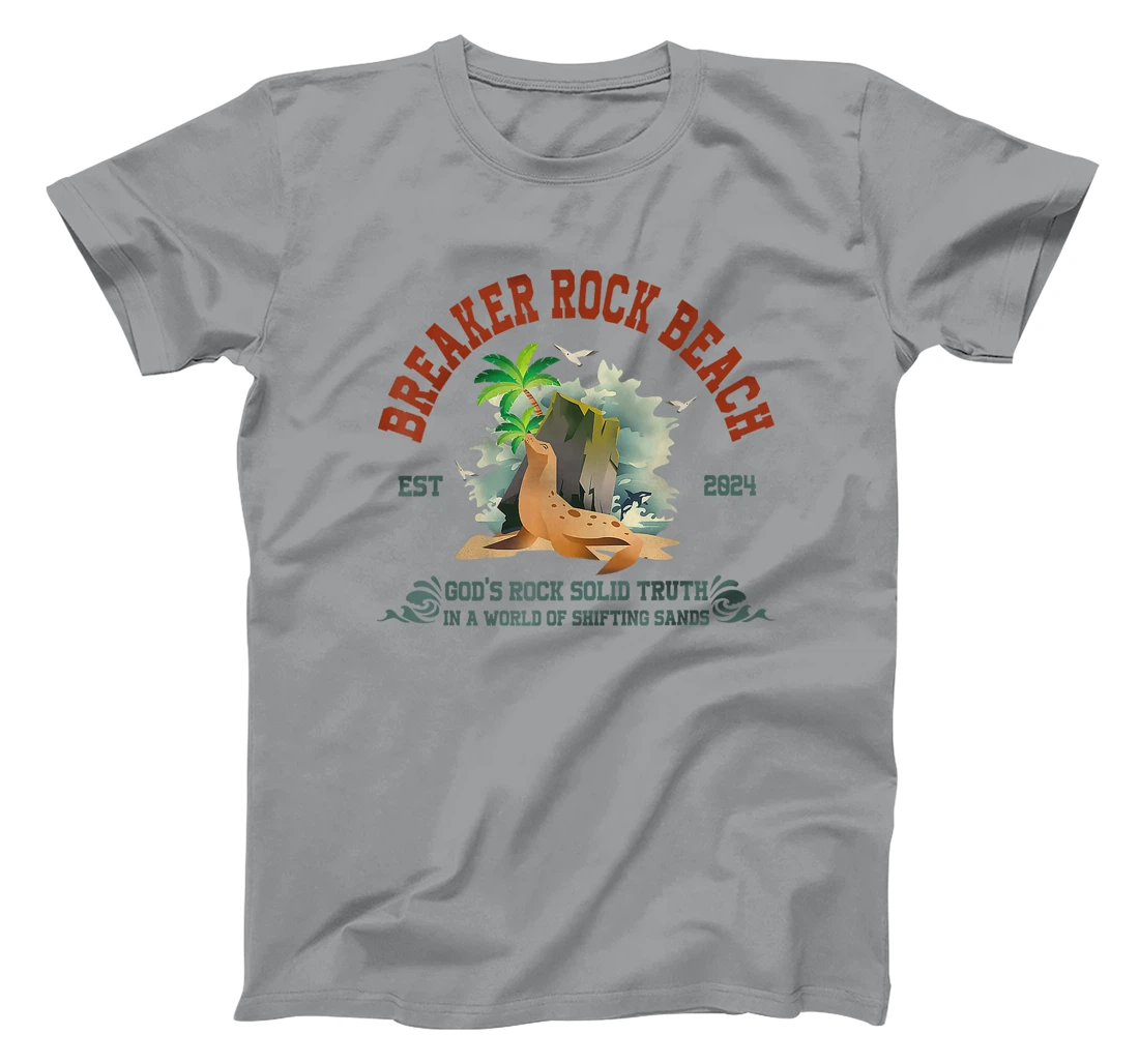 Womens Breaker Rock Beach VBS 2024 Christian God's Rock Solid Truth T-Shirt