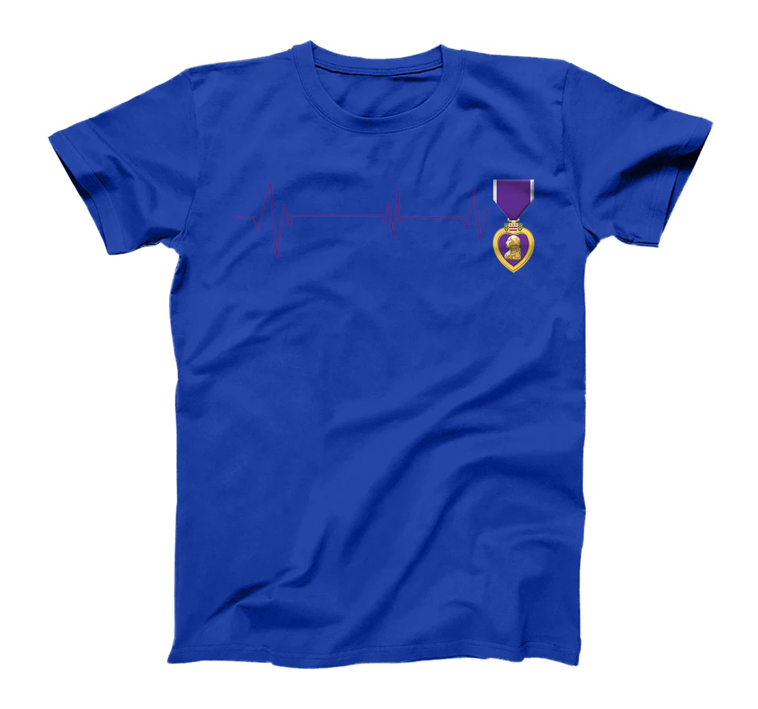 Heart Beats Purple Heart US Military Purple Heart Veteran T-Shirt