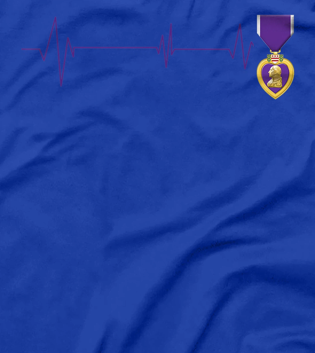 Heart Beats Purple Heart US Military Purple Heart Veteran T-Shirt