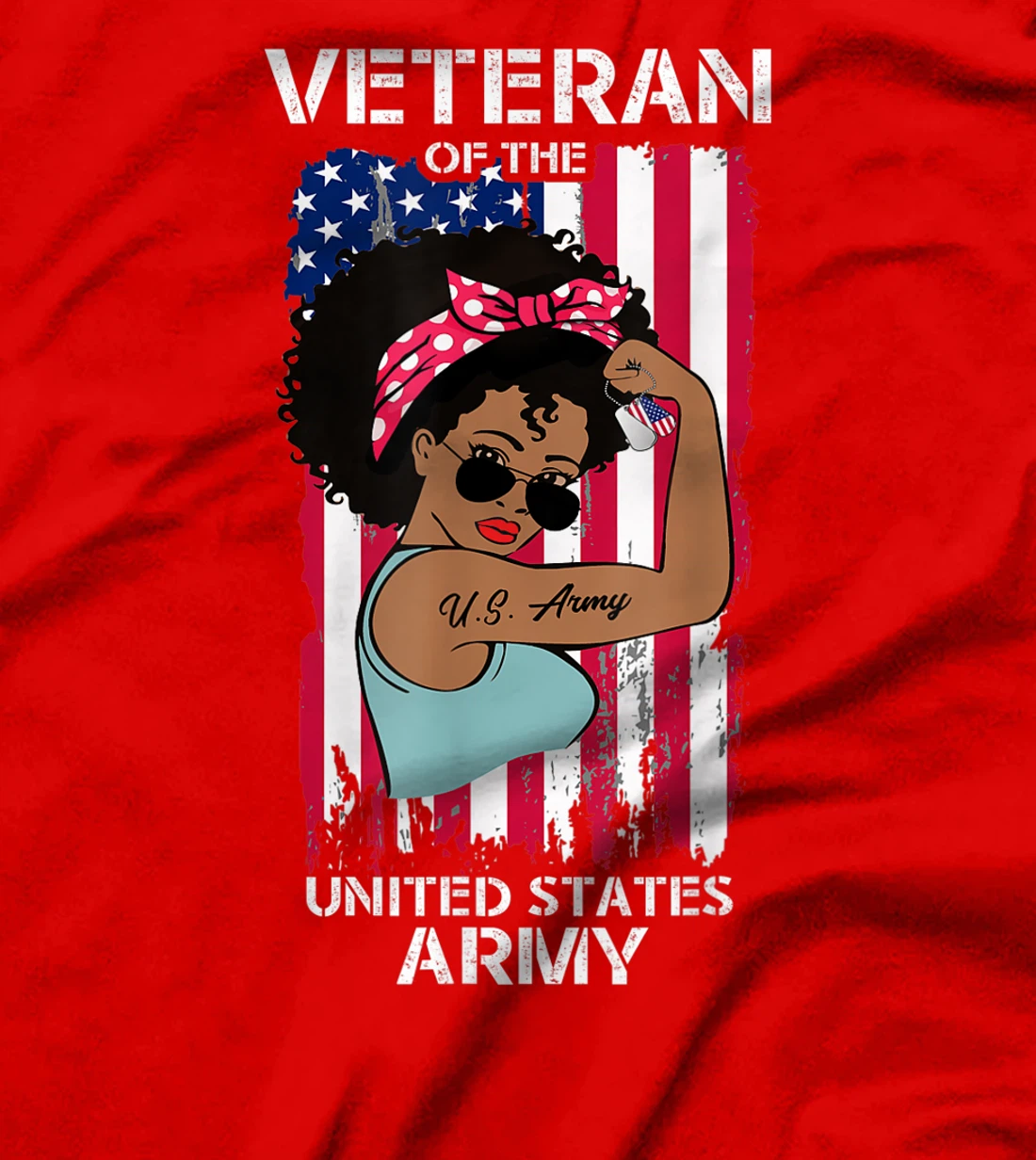 African American Army Veteran Female Shirt, Melanin US Army T-Shirt