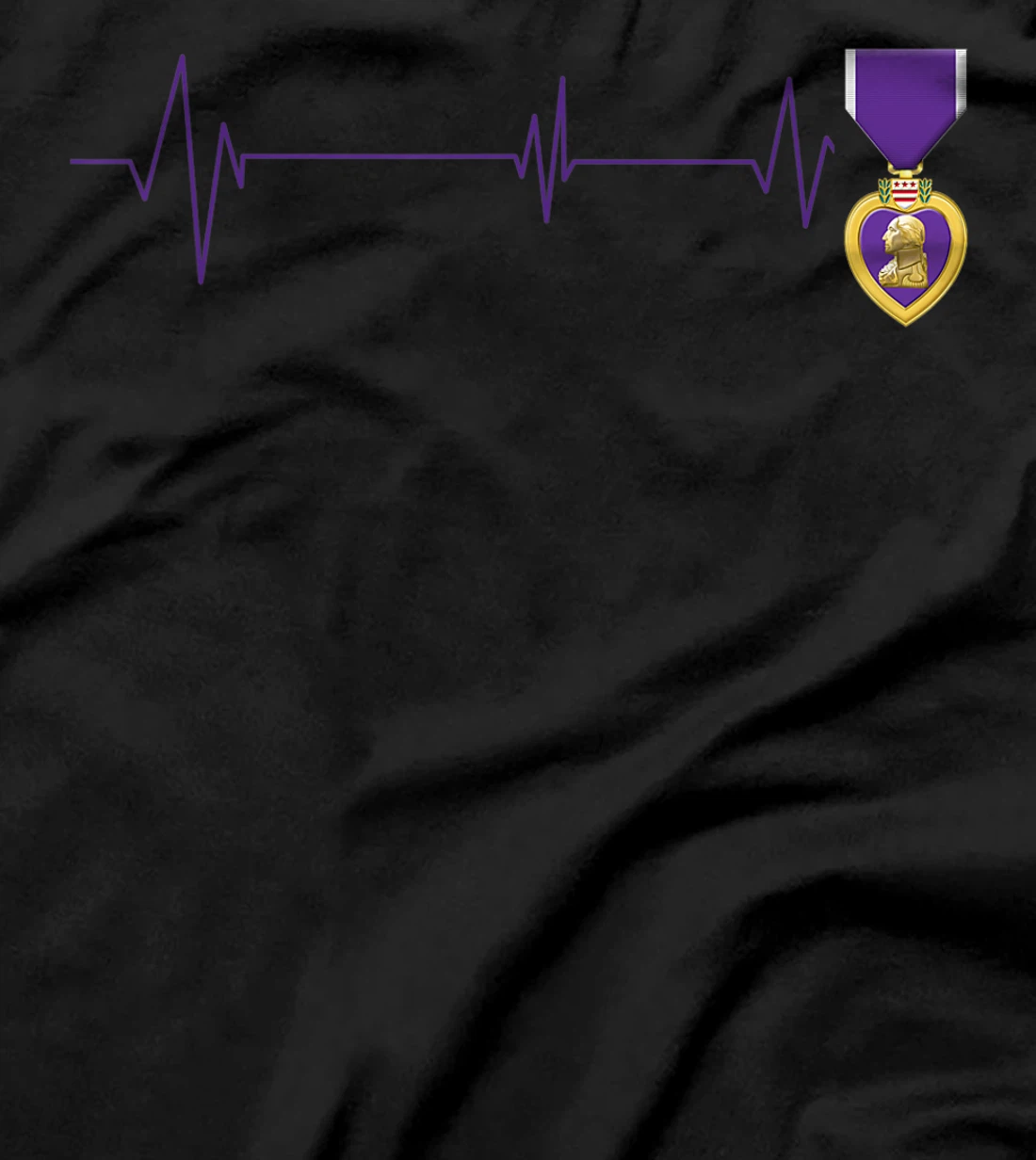 Heart Beats Purple Heart US Military Purple Heart Veteran T-Shirt