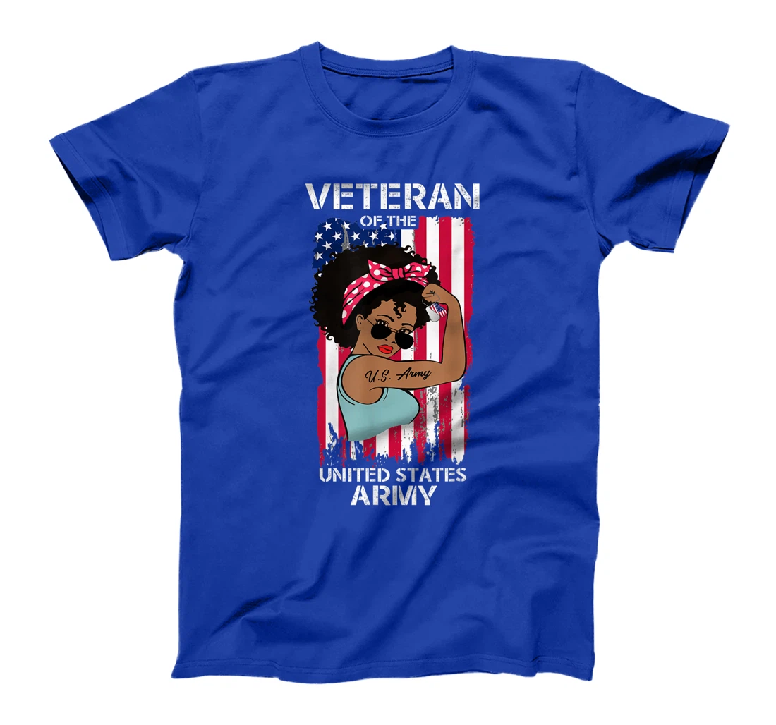 African American Army Veteran Female Shirt, Melanin US Army T-Shirt