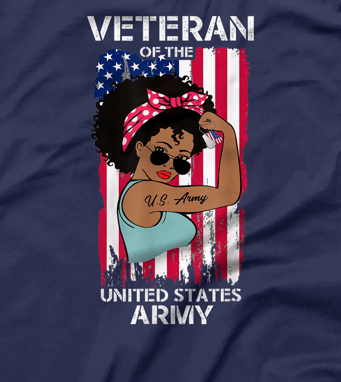 African American Army Veteran Female Shirt, Melanin US Army T-Shirt
