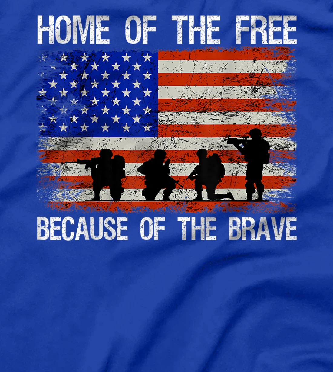 Home Of The Free Because Of The Brave Veteran American Flag T-Shirt