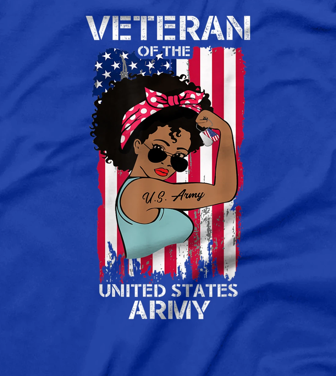 African American Army Veteran Female Shirt, Melanin US Army T-Shirt