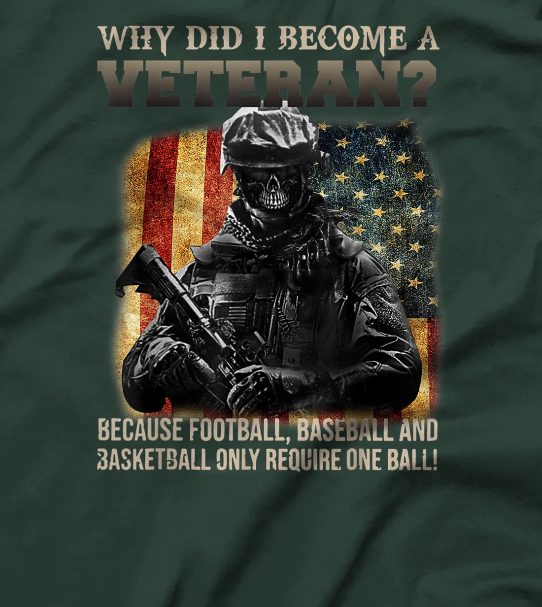 Mens Why Did I Become A Veteran Because Football, Baseball T-Shirt