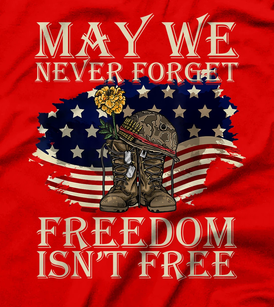May We Never Forget Freedom Isnt Free Veterans Day T-Shirt