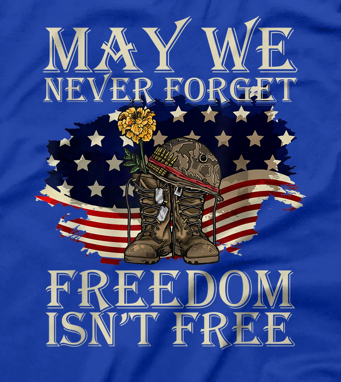 May We Never Forget Freedom Isnt Free Veterans Day T-Shirt