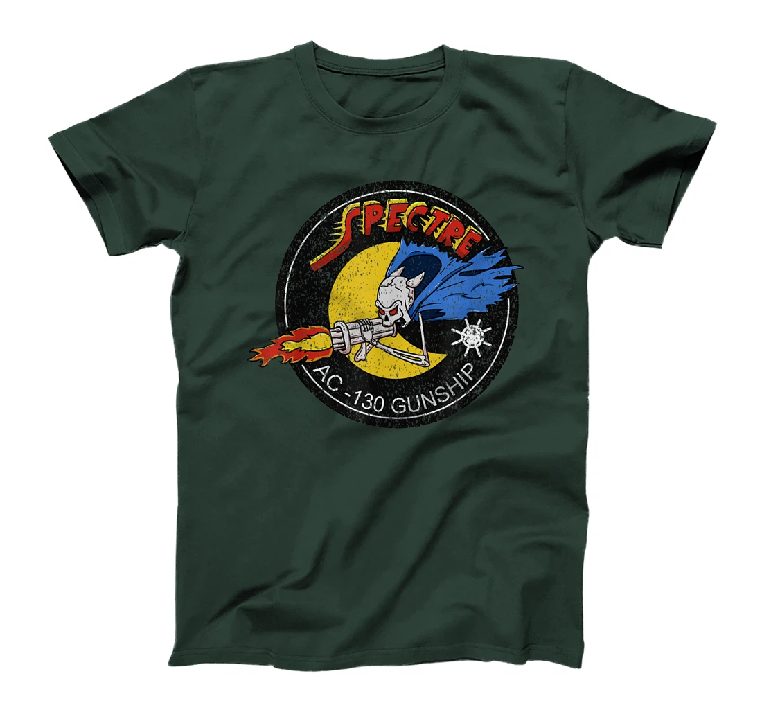 Vietnam Veteran AC-130 Military Gunship Ghost Aerial Gunner T-Shirt