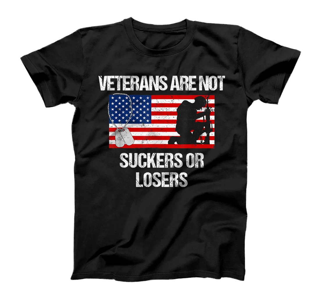 Veterans Are Not Suckers Or Losers Vintage USA Flag Gift T-Shirt