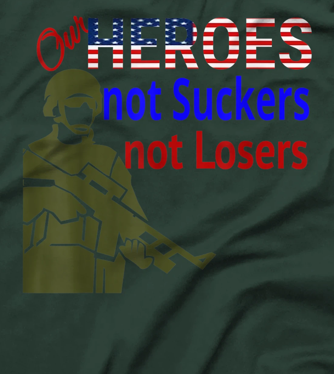 Respect American Veterans As Heroes Not Suckers and Losers T-Shirt