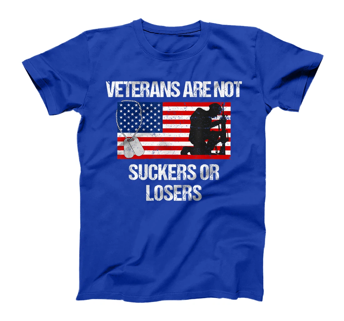 Veterans Are Not Suckers Or Losers Vintage USA Flag Gift T-Shirt