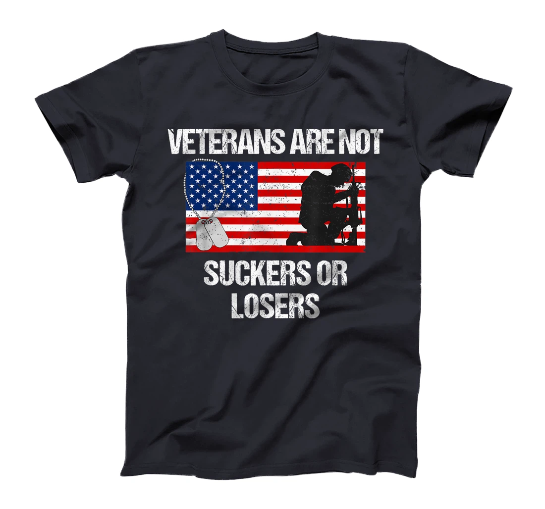 Veterans Are Not Suckers Or Losers Vintage USA Flag Gift T-Shirt