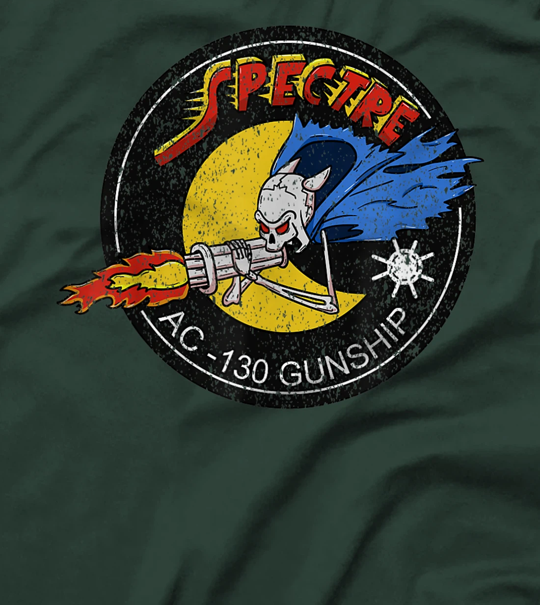Vietnam Veteran AC-130 Military Gunship Ghost Aerial Gunner T-Shirt