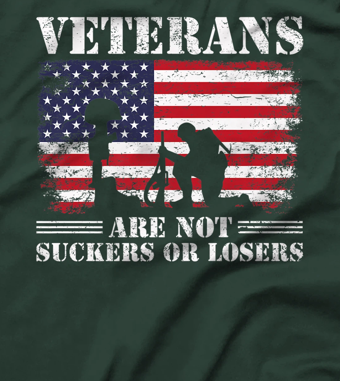 US Veterans Gift Respect Veterans Are Not Suckers Or Losers Premium T-Shirt