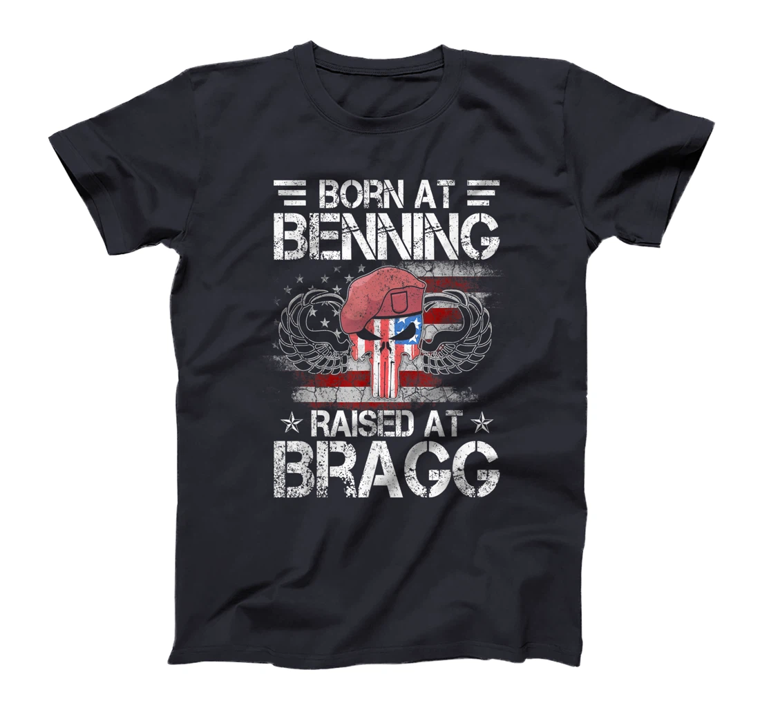 Born At Ft Benning Raised Fort Bragg Airborne, Veterans Day T-Shirt