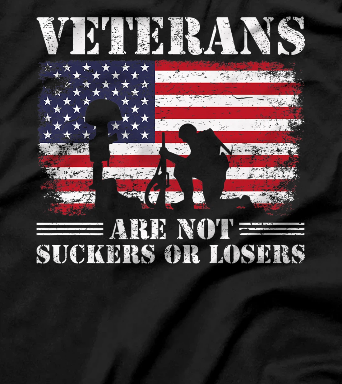 US Veterans Gift Respect Veterans Are Not Suckers Or Losers Premium T-Shirt