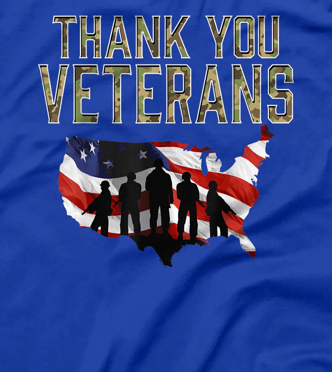 American Flag Military Appreciation THANK YOU Veterans T-Shirt